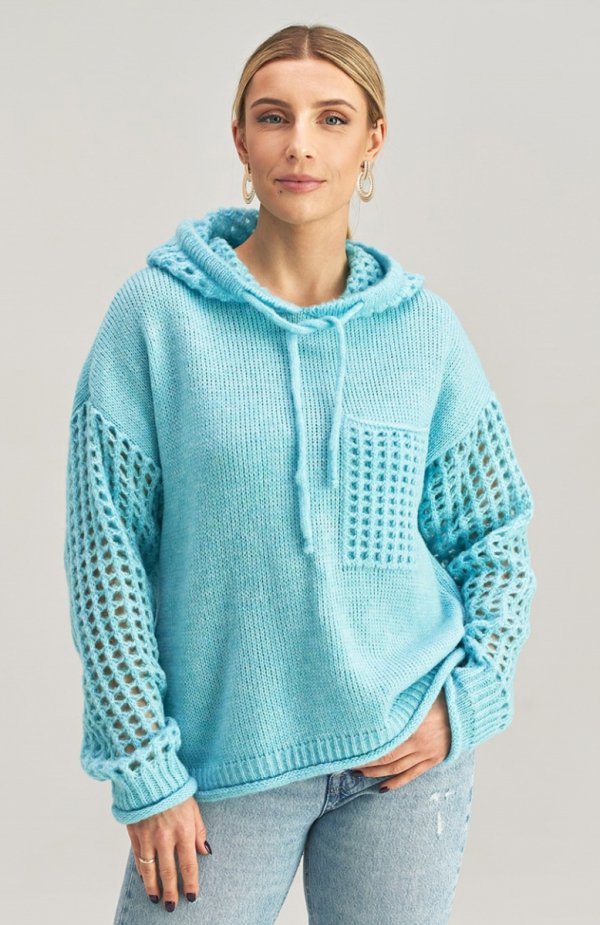 Figl M996 błękitny sweter damski 