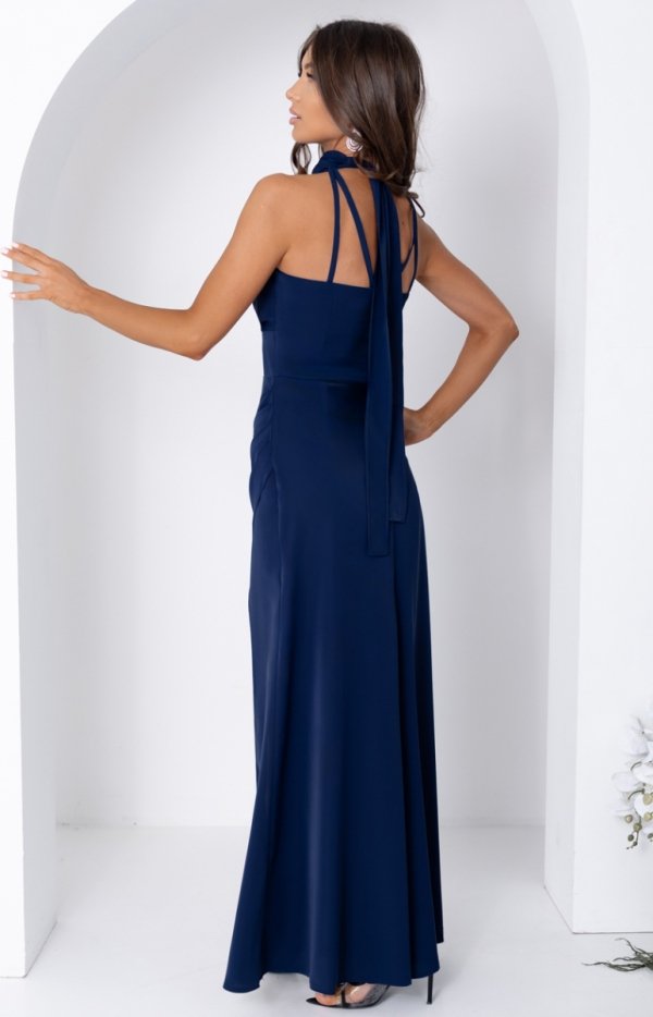 Duet Roxan wieczorowa długa sukienka z wiązaniem tył