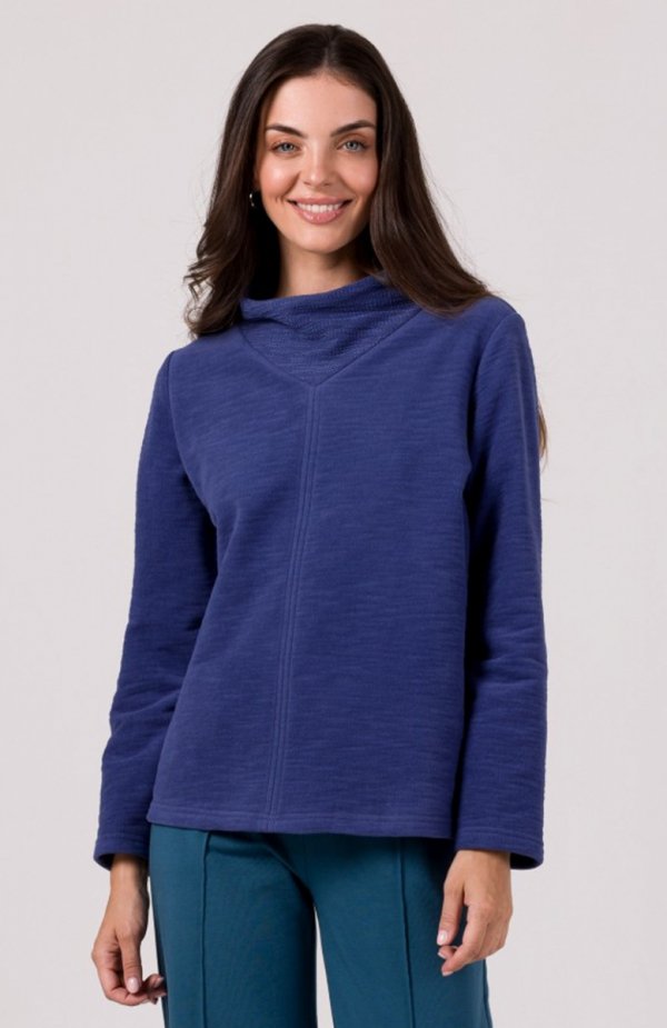Bewear B268 bluza z wysokim kołnierzem indygo 