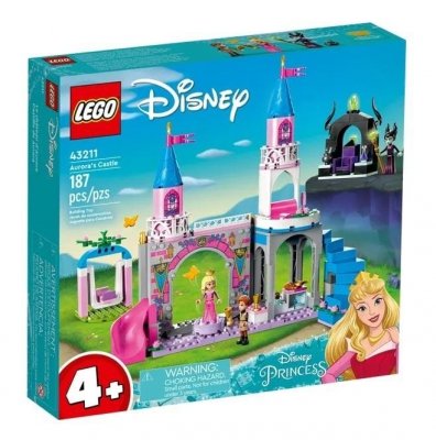 LEGO Disney 43211 Zamek Aurory Księżniczka Zjeżdżalnia 187 Klocki 4+