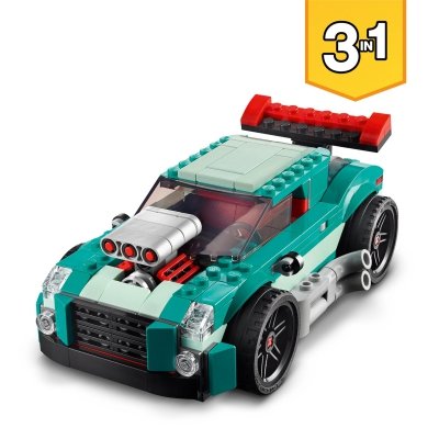 LEGO Creator 31127 Uliczna Wyścigówka 3w1 Formuła Bolid Hot Rod 258 klocki