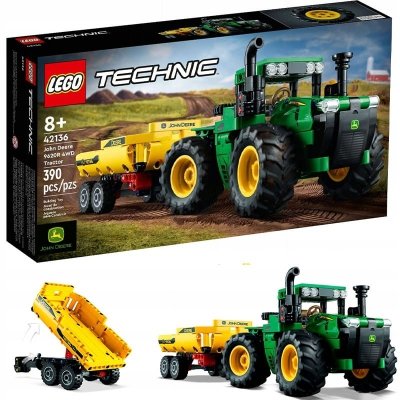 LEGO Technic 42136 Traktor John Deere 9620R 4WD Ciągnik z Przyczepą 8+