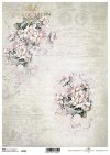 Seria Flower Post - White, Kwiatowa Poczta w bieli, kwiaty owocowe*Series Flower Post - White, Flower Post in white, fruit flowers, inscriptions, collage, notes