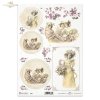 vintage, retro, woman, dress, flowers, rose, roses, flower decorations, ornaments, medallion, frame, romance, R364