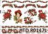 Papier decoupage Vintage*świąteczne szlaczki*Gwiazda Betlejemska