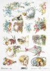 Easter, spring, flowers, retro, eggs, Easter, Easter eggs, chicken, chicken, R490