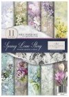 Seria Spring Love Story - wiosenne, akwarelowe kwiaty*Spring watercolour flowers, black and white portraits of lovers*Frühlingsblumen in Aquarell, Schwarz-Weiß-Porträts von Verliebten*Flores primaverales en acuarela, retratos de enamorados en blanco y neg