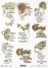 Weihnachtsinschriften, Christmas Greetings, Kalligraphie, mittelalterliche Briefe, Handschrift, Wanduhr, Hängeuhr, gotische Schrift, gotisch, motivos navideños, temas navideños, inscripciones navideñas, Christmas Greetings, caligrafía
