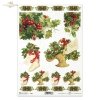Christmas, Christmas motifs, holly, basket, Christmas decorations, Christmas ornaments