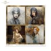 Set von Papieren für Scrapbooking SLS-077 Inspired by Klimt