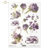 flower, flowers, flower arrangement, violets, bouquets of violets, retro, baskets