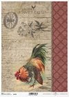 Wielkanoc, retro, vintage, kogut, kogucik, ornament, koło od wozu, koła, Easter, rooster, Ostern, Hahn, Pascua, gallo, adorno 