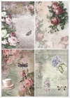 Conjunto creativo en papel de arroz - Hermosas flores*Kreativsatz auf Reispapier - schöne Blumen*Креативный набор на рисовой бумаге - Красивые цветы