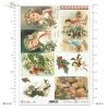 Christmas decorations, retro, vintage, child, holly, mistletoe, winter picture, winter, sled, winter, playing in the snow, Santa, presents, train, Winterabend, Weihnachten, Weihnachtsdekoration, retro