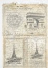 old Paris, Eiffel tower, old postcard, hand written, the most beautiful cities