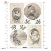 Czarujące portrety kobiece z dziewiętnastego wieku, świąteczna atmosfera, zimowe spacery, Retro, Vintage, moda, suknia, suknie, zima, kobieta, Boże Narodzenie, spacer, jemioła, ostrokrzew, R606, Charming nineteenth century female portraits, Christmas atmo
