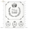 Retro, Vintage, czar dawnych przedmiotów, wieńce, wieniec, korona, motyl, home sweet home, R521, Retro, Vintage, charm of old objects, wreaths, wreath, crown, butterfly, home sweet home, Retro, Vintage, Charme alter Gegenstände, Kränze, Kranz, Krone, Schm