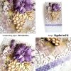 Card Base BDK-023 * Natural white, flowers