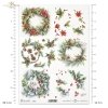 zimowe wianki, wianek, wieniec, wieńce, Winter Wreath, szyszka, szyszki, żołędzie, dąb, ostrokrzew, gwiazda betlejemska, rośliny 3D, 3D efekt, winter garland, wreath, wreaths, Winter Wreath, pinecone, pinecones, acorns, oak, holly, 3D plants
