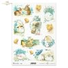 Wielkanoc, tematy wielkanocne, wiosna, kurczaczki, kurczaki, pisklęta, bazie, koszyczki, Vintage, retro, jajka, niezapominajki, królik, wieś, R829, Easter, easter themes, spring, chickens, chickadees, chicks, baskets, Vintage, retro, eggs, forget-me-nots,