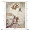 retro, tło, vintage, wszystko w stylu retro, list, Paryż, Paris, wieża Eifla, kwiaty, szyld, rower, bukiet, kwiaty, damka