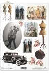 mannequins, tailor's dummy, mannequin, retro, car, fashion, hat box, Retro und Vintage, Schaufensterpuppen, Schneiderpuppe, Schaufensterpuppe, Auto, Mode, Hutschachtel, retro y vintage, maniquíes