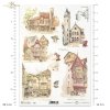 stare miasta; dawna Anglia, zamek, zamki, wieża, wieże, domy, architektura, budowle, kamienica, kamienice, popiersie, popiersia, R369
