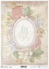 decoupage de papel con una caja ovalada, Home Sweet Home*Decoupage Papier mit einem ovalen Feld, Home Sweet Home