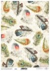 Decoupage Papier mit Federn*papel decoupage con plumas*бумага для декупажа с перьями