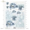 zima, śnieżynki, śnieg, zamieć śnieżna, dekoracje na Boże Narodzenie, bożonarodzeniowe motywy, kościół, para na spacerze, spacer, retro, vintage, R592, winter, snowflakes, snow, blizzard, christmas decorations, christmas themes, church, couple on a walk, 