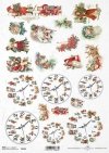 anta Claus, presents, children, Christmas tree, clock, clock face, Weihnachten, Winter, Weihnachtsmann, Geschenke, Kinder, Weihnachtsbaum, Uhr, Ziffernblatt, Navidad, invierno, Papá Noel, regalos, niños, árbol de Navidad, reloj, cara del reloj 