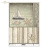 motywy marynistyczne, lato, wakacje, żaglówka, łódka, muszla, rozgwiazda, list, pocztówka, paski, R940, maritime theme, summer, holiday, sailboat, boat, shell, starfish, letter, postcard, stripes, maritimes Thema, Sommer, Urlaub, Segelboot, Boot, Muschel,