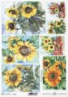 Papel Decoupage pintura contemporánea, girasoles*Бумага Декупаж современная живопись, подсолнухи*Papier Decoupagepapier zeitgenössische Malerei, Sonnenblumen