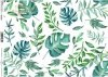 Decoupage-Papier mit Blättern, grünen und blauen Blättern*papel decoupage con hojas, hojas verdes y azules*бумага для декупажа с листьями, зеленые и синие листья