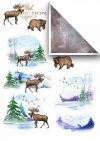 Papiery do scrapbookingu w zestawach - zimowe zwierzęta*Papiere für das Scrapbooking in den Sätzen - Wintertiere