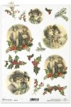 święta, bombki, wklejki, choinkowe, Elegantki, moda, Boże Narodzenie, retro, vintage, ostrokrzew, R175, Christmas, baubles, stickers, Christmas tree, Elegant, fashion, Christmas, retro, vintage, holly, Temas navideños