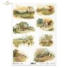 wiejskie widoczki, wieś, wioska, pole, staw, pejzaż, koń, wóz, krowa, krowy, chałupa, chata, dom, zagroda, countryside views, countryside, village, field, pond, landscape, horse, cows, cottage, Landschaftsansichten, Dorf, Feld