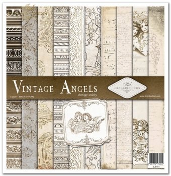 Set von Papieren für Scrapbooking SLS-051 ''Vintage-Engel''