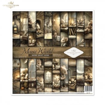 Set von Papieren für Scrapbooking SLS-100 Mouse World - Home Sweet Home