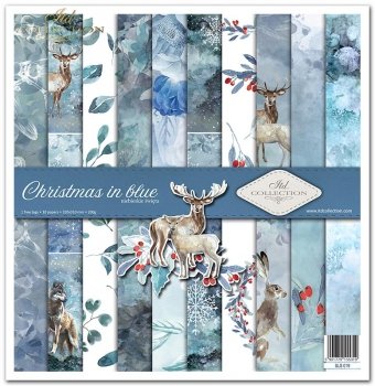 Set von Papieren für Scrapbooking SLS-019 ''Weihnachten in Blau''