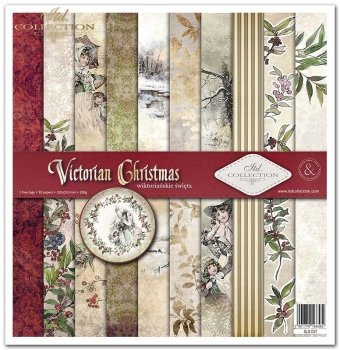 Set von Papieren für Scrapbooking SLS-037 ''Viktorianische Weihnachten'' ---- PREISREDUZIERTES PRODUKT