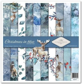 Set von Papieren für Scrapbooking SLS-019 ''Weihnachten in Blau''---- PREISREDUZIERTES PRODUKT