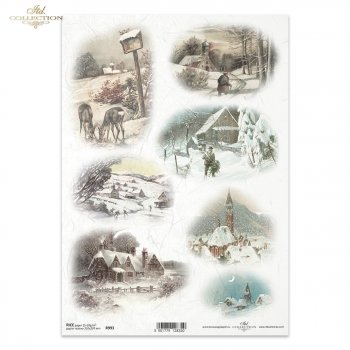 Papel de arroz para decoupage R0993