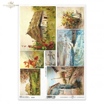 Papel de arroz para decoupage R1214