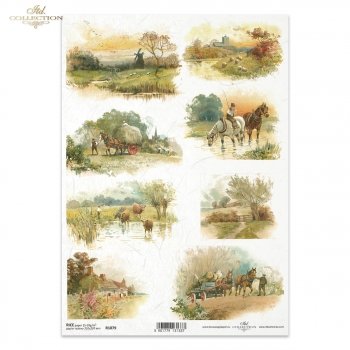 Papel de arroz para decoupage R1079
