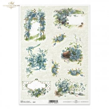 Papel de arroz para decoupage R0357