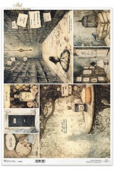 Papel de arroz decoupage A3 R1497L