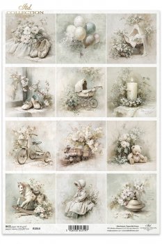 Papel de arroz para decoupage R2810