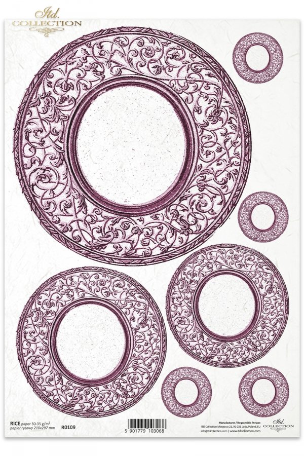 talerz, talerze, ornament, ornamenty, dekor, dekory, R109, plates, ornamentation, decoration, placa con adorno decorativo borgoña , Teller mit dekorativem Burgunder-Ornament 