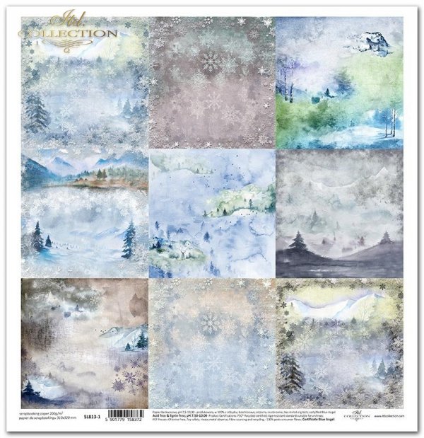 zimowe widoczki, śnieżynki, gwiazdki, akwarele, zimowe krajobrazy, tło, wilk, jeleń*winter views, snowflakes, stars, watercolor, winter landscapes, background, wolf, deer*Winteransichten, Schneeflocken, Sterne, Aquarell, Winterlandschaften, Hintergrund *v